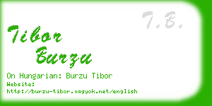 tibor burzu business card